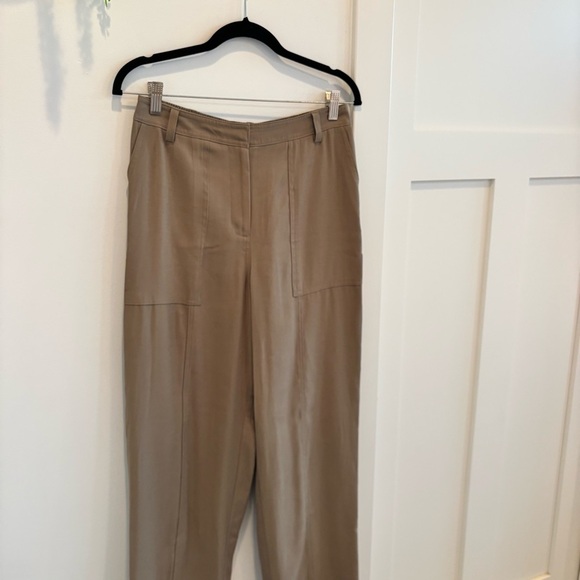 Nine West High Waist Cargo Trouser Pants Elastic Waistband Tan Women's Size S - Picture 3 of 9